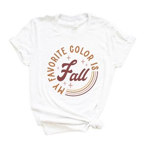 Simply Sage Market Women's My Favorite Color Is Fall Circle Short Sleeve Graphic Tee - 1 of 2