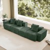 AENKYO U-Shaped Sectional Sofa, Oversized Velvet Modular Couch with 2 Movable Ottomans & Pillows, No Assembly Cloud-Like Comfort - 2 of 4