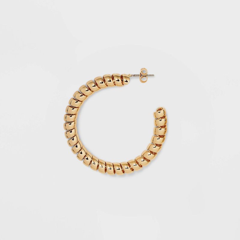 Full Twisted Hoop Earrings - A New Day&#8482; Gold, 1 of 8