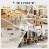 Modern Fabric Dining Chairs Set of 2, Upholstered Kitchen Side Chairs,Curved Backrest Dining Chairs with Oak Legs - 4 of 4