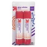 2ct Jumbo Glue Sticks Disappearing Purple - up & up™