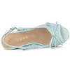 Allegra K Women's Casual Wood Platform Heels Bow Lace Wedge Sandals - 4 of 4