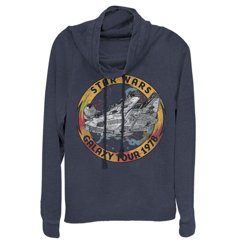 Juniors Womens Star Wars: The Rise of Skywalker Vintage Galaxy Tour Cowl Neck Sweatshirt - image 1 of 3