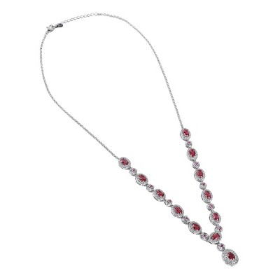 SOHI Women's Crimson Red The Monaco Collar Necklace