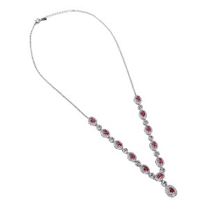 SOHI Women's Crimson Red The Monaco Collar Necklace - 1 of 4