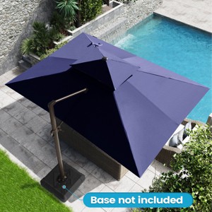 Crestlive Products 10'x 12.5' Patio Cantilever Umbrella UV30+ Double Top High-strength Aluminum Pole with 360°Rotation 5 Heights Adjustable - 1 of 4