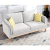 AndMakers 72.4 in. W Square Arm Chenille Modern Straight Sofa with Pillows - image 3 of 4