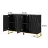Sideboard Buffet Cabinet, Modern Console Table with Adjustable Shelf, Black Accent Cabinet - 2 of 4