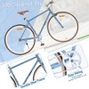 NAYSAYE Bicycles Single Speed Retro Style 700C Road Bike Steel Frame for Men and Women for City Rides, Blue and Gray, 64.97"*24.41"*38.52" - 3 of 4