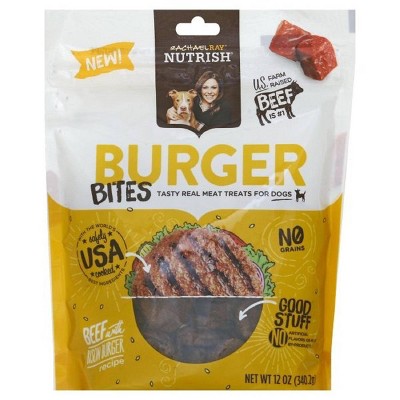 Photo 1 of Exp 4/25 Rachael Ray Nutrish Burger Bites Dog Treats Beef Burger with Bison Recipe 12oz