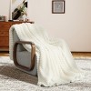 White Warm Blanket with Breathable and Soft for Couch and Bed - 2 of 4