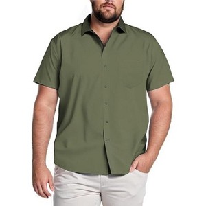 COOFANDY Big & Tall Dress Shirts for Men Short Sleeve Button Down Casual Shirts - 1 of 4