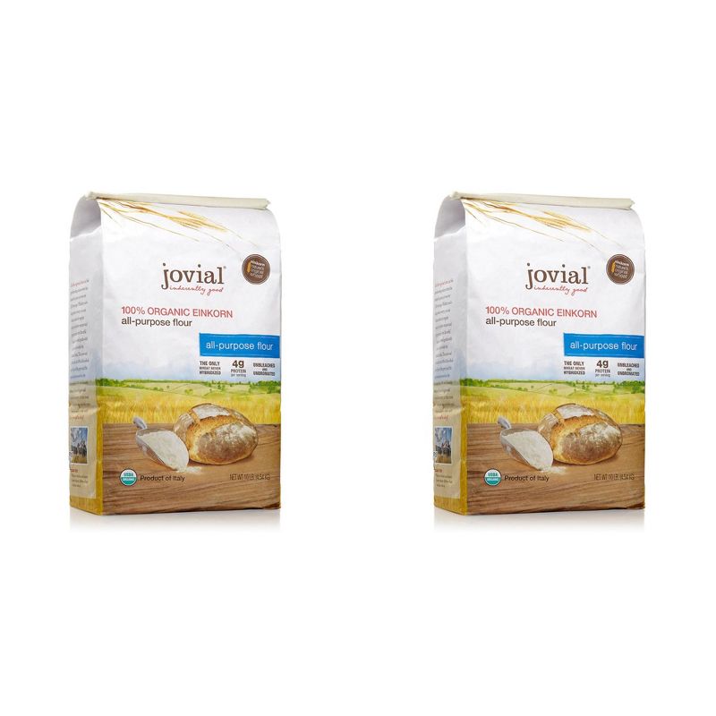 Jovial 100% Organic All Purpose Einkorn Flour - Case of 2/10 lb, 1 of 8