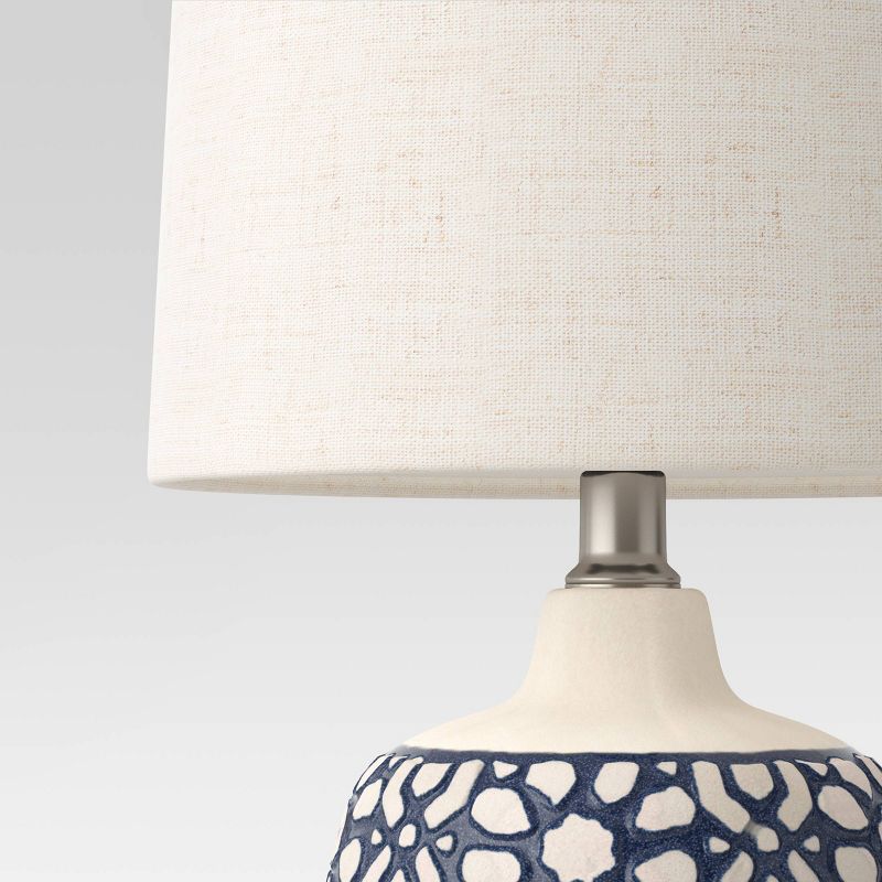 Assembled Ceramic Table Lamp Blue - Threshold™, 4 of 10