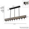 Hunter 4" Donelson Ceiling Light Rustic Iron Finish - 9-Light Linear Chandelier for Modern Industrial Spaces - 3 of 4