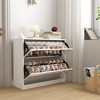 Mirror Shoe Cabinet With Flip Drawers, Narrow Hidden Shoe Storage Cabinet, Freestanding Shoe Rack for Closet Hallway Entryway Small Spaces - 2 of 4