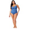 Women's Plus Live In Color Twist Front Underwire Tankini Swim Top - image 4 of 4