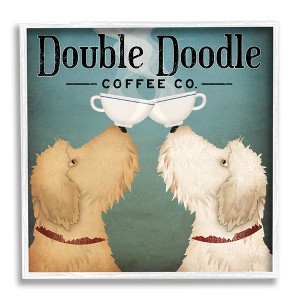 Stupell Doodle Dog Vintage Coffee Company Sign Framed Giclee - 1 of 4