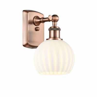 White Venetian - 1 Light Wall Sconce In Modern Style-9 Inches Tall and 6 Inches Wide