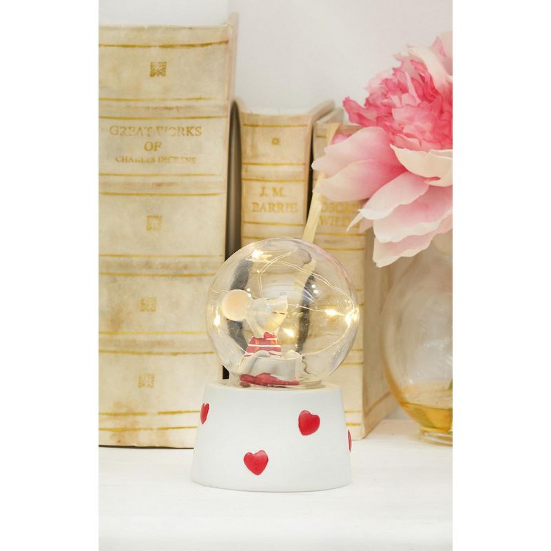 C&F Home Valentine's Day Snow Globe Mouse With Led Figurine Decorative Cute Farmhouse For Spring Figurines, 4 of 6
