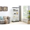 Ridstar 66..3 in. H 4-Tier Floor-Standing Double-Door Glass Storage Cabinet with 4 Shelves & 2 Locks-Black - 3 of 4