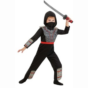 HalloweenCostumes.com Kid's Spiked Ninja Costume | Ninja Costumes - 1 of 4