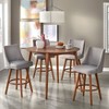 5pc Derby Counter Height Dining Set Walnut/Gray - Lifestorey - image 2 of 4