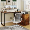 Costway L-Shaped Desk with Power Outlet 55" Reversible Computer Desk with 3 Drawers Brown/White - 2 of 4