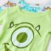 Toddler Boys' 4pc Monsters Inc Cotton Long Sleeve Pajama Set - Green/Gray/Teal Blue - 3 of 4