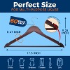 Wooden Clothes Hangers – Durable Space Saving Hanger, Non-Slip, Versatile for Organizing Dress, Coat, and Clothes, 360° Swivel Hook, Cherry, 60 pcs - 2 of 4