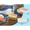 Nat & Jules Matte Cream 6.5 x 4 Ceramic and Bamboo Butter Dish With Lid - 2 of 4