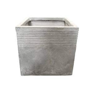 15" Kante Lightweight Outdoor Modern Square Concrete Planter Natural Concrete Gray - Rosemead Home & Garden, Inc. - 1 of 4