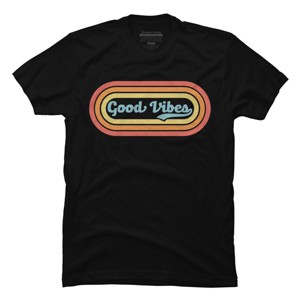 Men's Design By Humans Good Vibes By LuckyU T-Shirt - 1 of 4