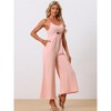 INSPIRE CHIC Women's Casual Sleeveless Cut Out Smocked Loose Wide Leg Jumpsuits - 2 of 4