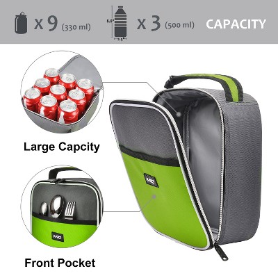 Kato Small Blue and Gray Insulated Lunch Tote Bag