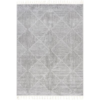 Nuloom Kerry Textured Geometric Tasseled Area Rug