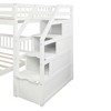 Sapphtopaz Space-Saving Twin over Full Bunk Bed for Teens/Adults, Simple Bed Frame with Staircase for Bedroom, Kids Room - 2 of 4