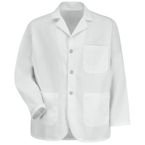 Мужское пальто Red Kap Long Sleeve Counter Coat, White, цвет: Красный