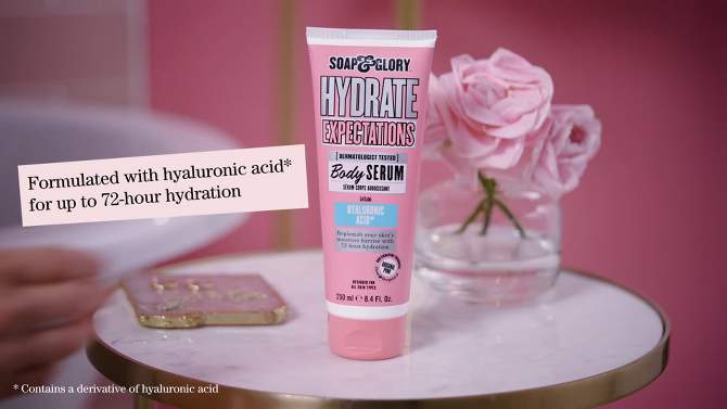 Soap &#38; Glory Hydrate Body Serum - Charged Original Pink - 8.4 fl oz, 2 of 11, play video