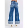 Women's Retro Wide Leg With Cuff Jeans - Judy Blue - 2 of 4