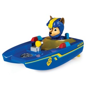 Paw Patrol Wind-Up Bath Toy Chase Rescue Boat for Boys & Girls, No Batteries Needed, Pool & Water Toy, Perfect for Bath Time, Kids Ages 4+, Gift Idea - 1 of 4