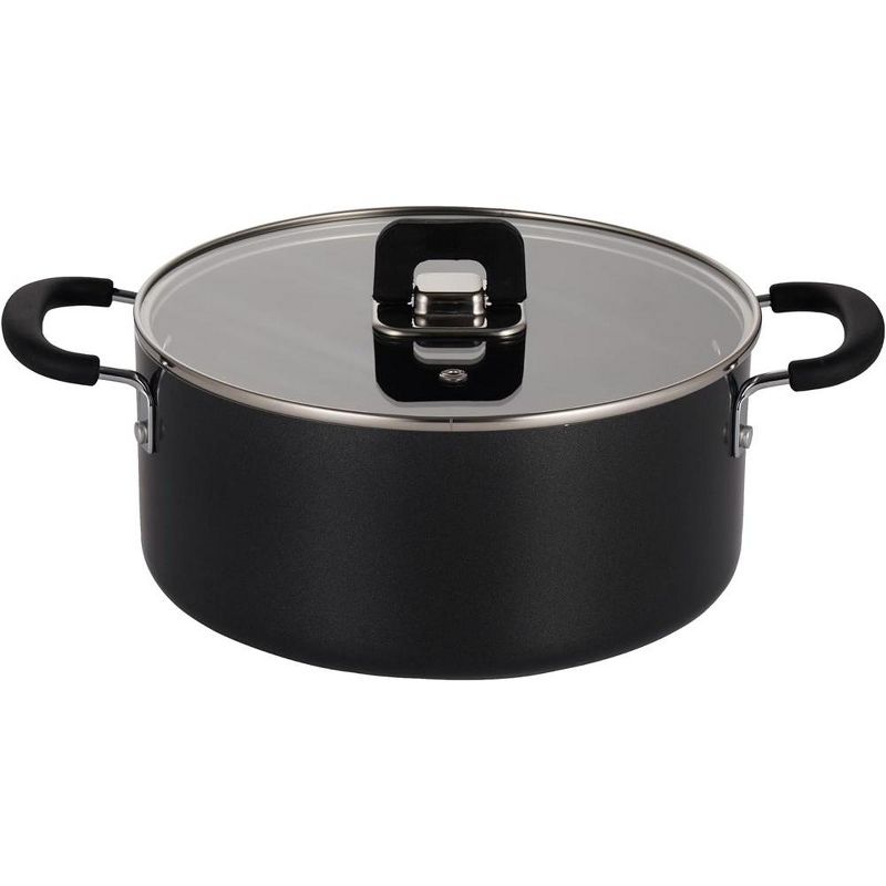 NutriChef Casserole with Lid-Non-Stick Stylish Kitchen Cookware with Foldable Knob, 5 Quart, Works with Model: NCCWSTKBLK (Black), One Size, 1 of 2