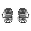 NicBex 2PC Outdoor Dining Chair,Aluminum Patio Dining Chairs with Black Frame and Random Color Cushion,Modern Swivel Chairs Suitable for Patio,Garden - 4 of 4
