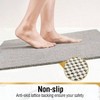 27x27 Inch Non - Slip Shower Mat, Soft Bath Mat with Drain Holes, Quick - Drying Grey Bathroom Mat - 3 of 4