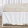 Sweet Jojo Designs Boy or Girl Gender Neutral Unisex Baby Crib Bed Skirt Boho Llama Collection Solid White - 3 of 3