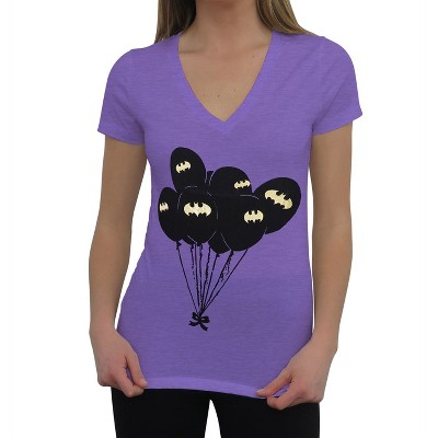 Womens Batman Symbol Balloons T-Shirt