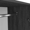 SEVOBAL Armoires 3 Door Armoire with Two Drawers Shelves and Hanging Rod for Bedroom Storage, Smoke Gray, 35.4"*18.5"*70.8" - 3 of 4