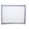 Bacati - Solid White with Solid Border Blanket (White/Grey Border) - 2 of 4