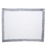 Bacati - Solid White with Solid Border Blanket (White/Grey Border) - image 2 of 4