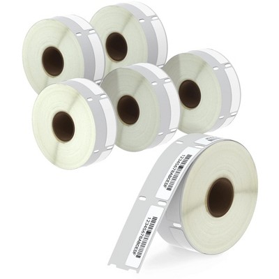 BETCKEY  Compatible  30346 , 1/2in x 17/8in Library Barcode Labels  Compatible with  Labelwriter 450, 4XL & Zebra Desktop Printers 6 Rolls/3600 Labels